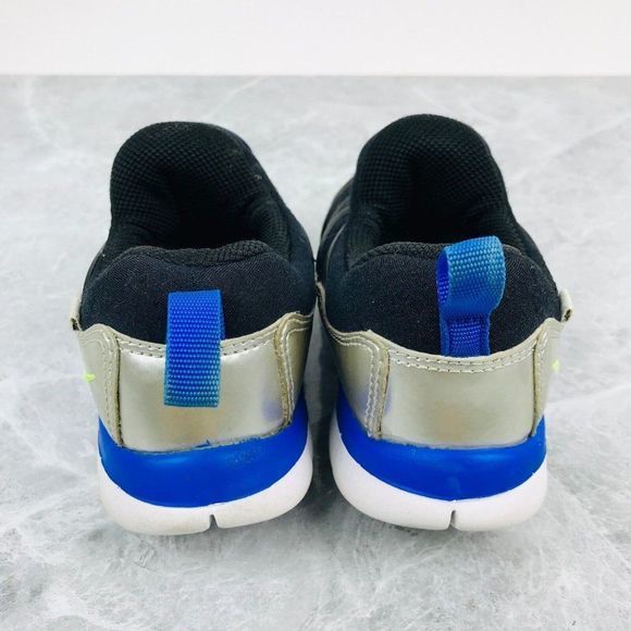 Nike Dynamo Free Volt TD‎ Toddler Size 9C Shoes Black Blue Sneakers 343938-012 - Picture 5 of 9